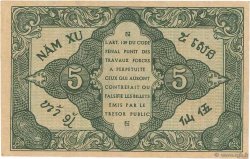 5 Cents Fauté INDOCINA FRANCESE  1942 P.088b AU