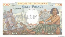 1000 Francs Spécimen TAHITI  1957 P.15bs fST+