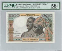 1000 Francs Spécimen WEST AFRICAN STATES  1960 P.103sp
