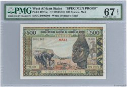 500 Francs Spécimen STATI AMERICANI AFRICANI  1957 P.402Dsp