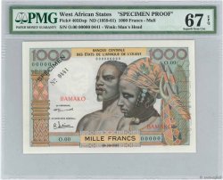 1000 Francs Spécimen WEST AFRICAN STATES Bamako 1960 P.403Dsp2