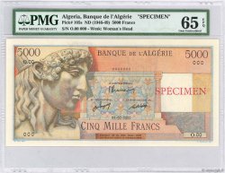 5000 Francs Spécimen ALGERIA  1946 P.105s