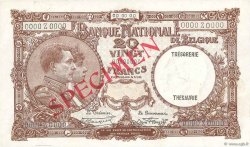 20 Francs Spécimen BÉLGICA  1926 P.098s EBC