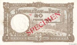20 Francs Spécimen BELGIEN  1926 P.098s VZ