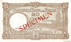 20 Francs Spécimen BELGIEN  1940 P.111s fST+