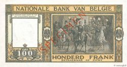 100 Francs Spécimen BELGIO  1945 P.126s AU