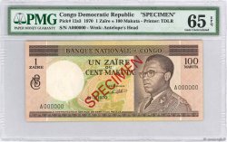 1 Zaïre - 100 Makuta Spécimen DEMOKRATISCHE REPUBLIK KONGO  1970 P.012s ST