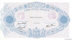 500 Francs BLEU ET ROSE modifié FRANKREICH  1937 F.31.01 fST
