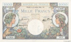 1000 Francs COMMERCE ET INDUSTRIE FRANCE  1944 F.39.10 AU+