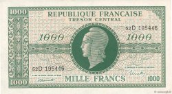 1000 Francs MARIANNE THOMAS DE LA RUE FRANCIA  1945 VF.13.01 q.AU