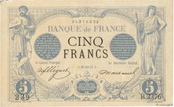 5 Francs NOIR FRANKREICH  1874 F.01.25 fSS