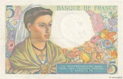 5 Francs BERGER FRANKREICH  1943 F.05.01 VZ+