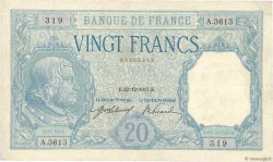 20 Francs BAYARD FRANCE  1917 F.11.02 VF