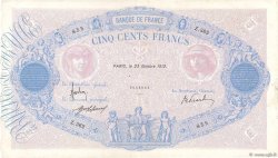 500 Francs BLEU ET ROSE FRANKREICH  1912 F.30.20
