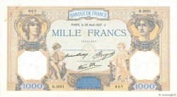 1000 Francs CÉRÈS ET MERCURE type modifié FRANCIA  1937 F.38.03 EBC