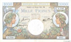 1000 Francs COMMERCE ET INDUSTRIE FRANKREICH  1941 F.39.04