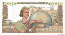 10000 Francs GÉNIE FRANÇAIS FRANCIA  1954 F.50.70