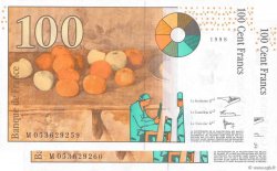100 Francs CÉZANNE Consécutifs FRANCIA  1998 F.74.02 AU+