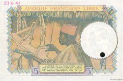 5 Francs Spécimen AFRIQUE ÉQUATORIALE FRANÇAISE Brazzaville 1941 P.06s VZ+
