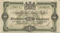 1 Riksdaler SUÈDE  1868 P.A138 S