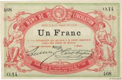 1 Franc Non émis FRANCE regionalism and miscellaneous Lille 1870 JER.59.40D