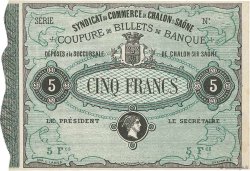 5 Francs FRANCE regionalism and miscellaneous Châlon-Sur-Saône 1870 JER.71.01B