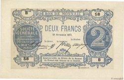 2 Francs FRANCE Regionalismus und verschiedenen Paris 1871 JER.75.02B