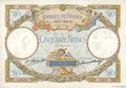 50 Francs LUC OLIVIER MERSON type modifié FRANCE  1930 F.16.01 VF+