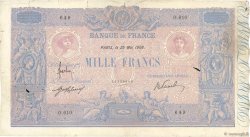 1000 Francs BLEU ET ROSE FRANKREICH  1908 F.36.22