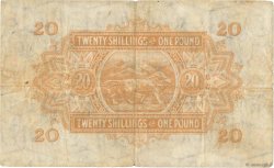 20 Shillings - 1 Pound EAST AFRICA  1942 P.30A VG