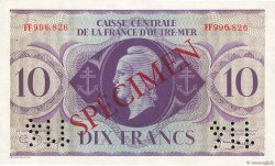 10 Francs Spécimen FRENCH EQUATORIAL AFRICA  1944 P.16as AU-