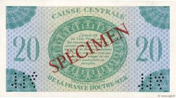 20 Francs Spécimen FRENCH EQUATORIAL AFRICA  1944 P.17as AU-