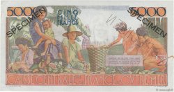 5000 Francs Schoelcher Spécimen AFRIQUE ÉQUATORIALE FRANÇAISE  1946 P.27s XF
