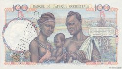 100 Francs Spécimen FRENCH WEST AFRICA  1945 P.40s fST