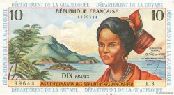 10 Francs FRENCH ANTILLES  1964 P.08a q.AU