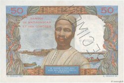50 Francs Spécimen MADAGASCAR  1950 P.045as pr.SPL
