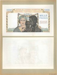 1000 Francs Épreuve FRENCH WEST AFRICA  1936 P.24p ST