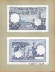 50 Francs Épreuve ARGELIA  1924 P.079p FDC