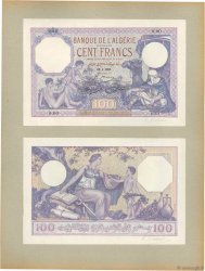 100 Francs Épreuve ALGERIEN  1924 P.081p