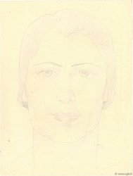 Portrait femme BASEILIA Dessin FRANCE regionalism and various  1940  UNC
