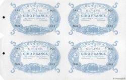 5 Francs Cabasson bleu Épreuve FRENCH GUIANA  1933 P.01s UNC
