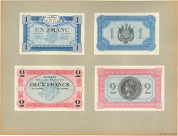1 et 2 Francs Épreuve FRENCH GUIANA  1917 P.05 et 06