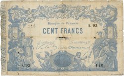 100 Francs type 1862 - Bleu à indices Noirs FRANCE  1869 F.A39.04
