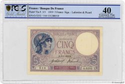 5 Francs FEMME CASQUÉE FRANCE  1919 F.03.03
