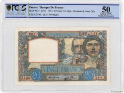 20 Francs TRAVAIL ET SCIENCE FRANCE  1942 F.12.21 TTB