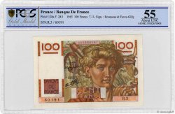100 Francs JEUNE PAYSAN FRANCIA  1945 F.28.01 AU