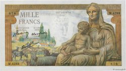 1000 Francs DÉESSE DÉMÉTER FRANCIA  1943 F.40.19 FDC