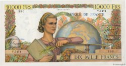 10000 Francs GÉNIE FRANÇAIS FRANKREICH  1954 F.50.72 fST