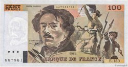 100 Francs DELACROIX imprimé en continu FRANKREICH  1990 F.69bis.02d SS