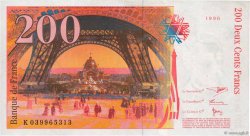 200 Francs EIFFEL Pont décalé Fauté FRANCE  1996 F.75f1.03 UNC-
